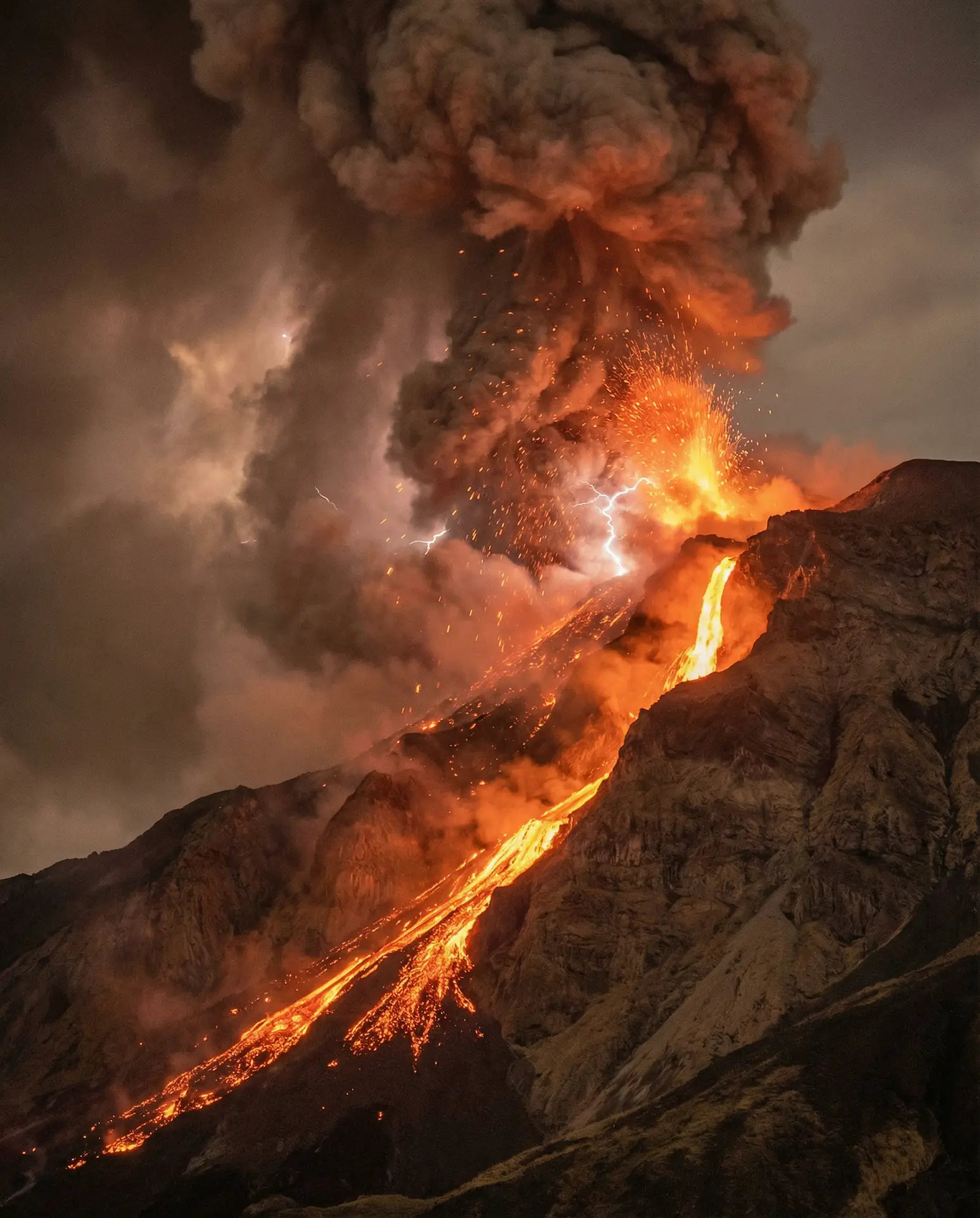 火山喷发壮观场景 - 苍井空 自然奇观